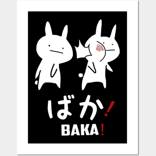 Funny Anime Baka Rabbit Slap Japanese Gift T-Shirt Posters and Art